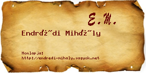 Endrédi Mihály névjegykártya